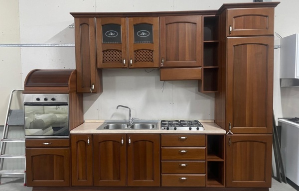 44962 Cucina completa in legno con pensili